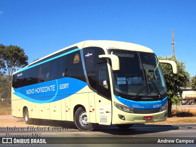 Viação Novo Horizonte 523811 na cidade de Pirapora, Minas Gerais, Brasil, por Andrew Campos. Número da foto: #13200470.