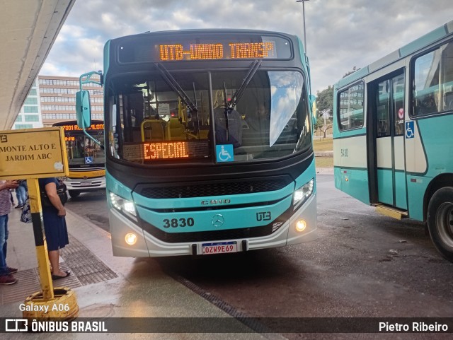 UTB - União Transporte Brasília 3830 na cidade de Brasília, Distrito Federal, Brasil, por Pietro Ribeiro. Número da foto: #13200513.