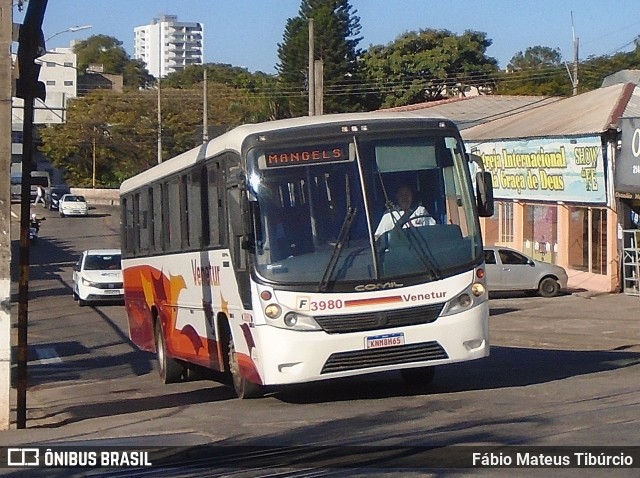 Venetur Turismo 3980 na cidade de Três Corações, Minas Gerais, Brasil, por Fábio Mateus Tibúrcio. Número da foto: #13200844.