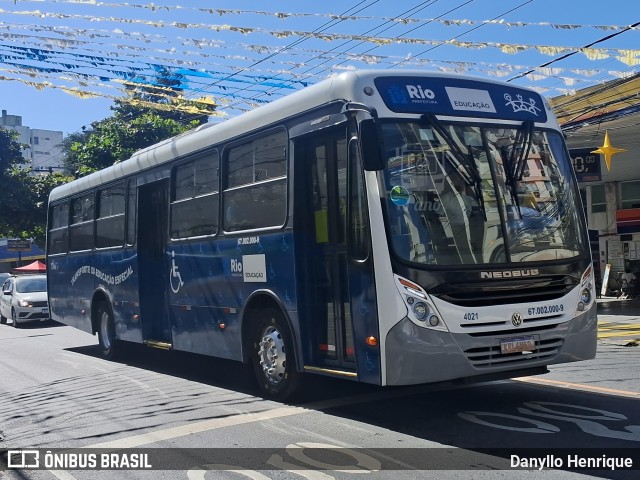 Doce Rio Fretamento e Turismo 4021 na cidade de Rio de Janeiro, Rio de Janeiro, Brasil, por Danyllo Henrique. Número da foto: #13201477.