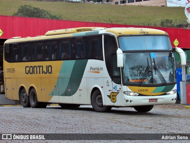 Empresa Gontijo de Transportes 17035 na cidade de João Monlevade, Minas Gerais, Brasil, por Adrian Sena. Número da foto: #13201769.