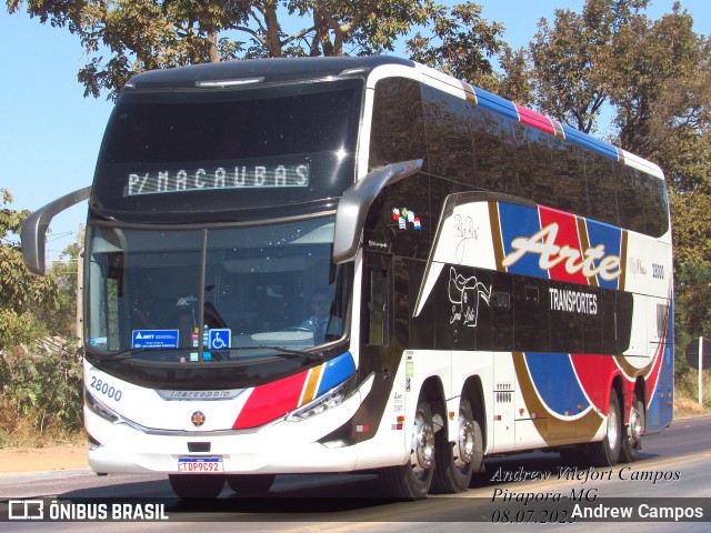 Arte Transportes e Turismo 28000 na cidade de Pirapora, Minas Gerais, Brasil, por Andrew Campos. Número da foto: #13200437.