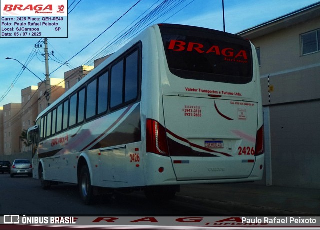 Braga Turismo 2426 na cidade de São José dos Campos, São Paulo, Brasil, por Paulo Rafael Peixoto. Número da foto: #13200960.