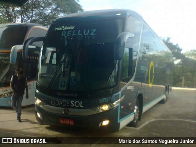 Viação Cidade Sol 8510 na cidade de Piritiba, Bahia, Brasil, por Mario dos Santos Nogueira Junior. Número da foto: #13200547.