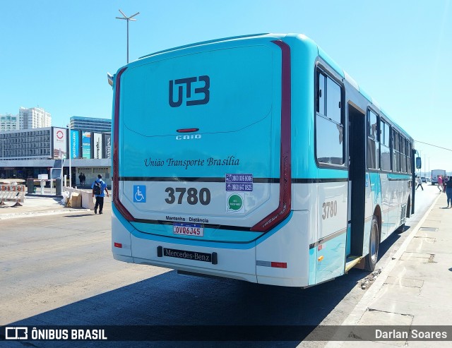 UTB - União Transporte Brasília 3780 na cidade de Brasília, Distrito Federal, Brasil, por Darlan Soares. Número da foto: #13202641.