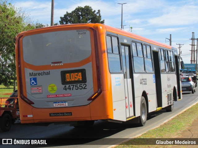 Auto Viação Marechal Brasília 447552 na cidade de Samambaia, Distrito Federal, Brasil, por Glauber Medeiros. Número da foto: #13204558.