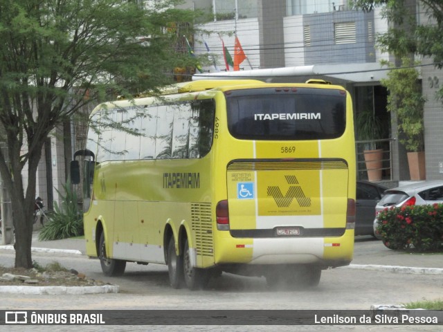 Viação Itapemirim 5869 na cidade de Caruaru, Pernambuco, Brasil, por Lenilson da Silva Pessoa. Número da foto: #13203867.