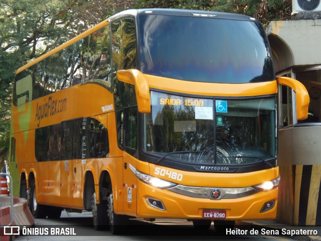 Viação Águia Branca 50480 na cidade de São Paulo, São Paulo, Brasil, por Heitor de Sena Sapaterro. Número da foto: #13202554.