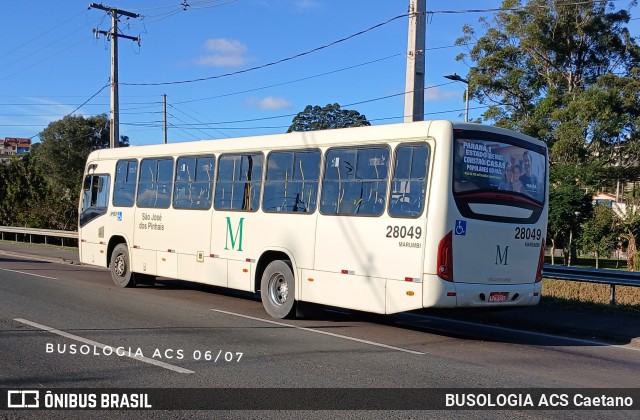 Viação Marumbi 28049 na cidade de Curitiba, Paraná, Brasil, por BUSOLOGIA ACS Caetano. Número da foto: #13202318.