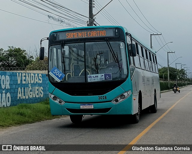 VRS - Viação Roberto Santana 3028 na cidade de Aracaju, Sergipe, Brasil, por Gladyston Santana Correia. Número da foto: #13203779.