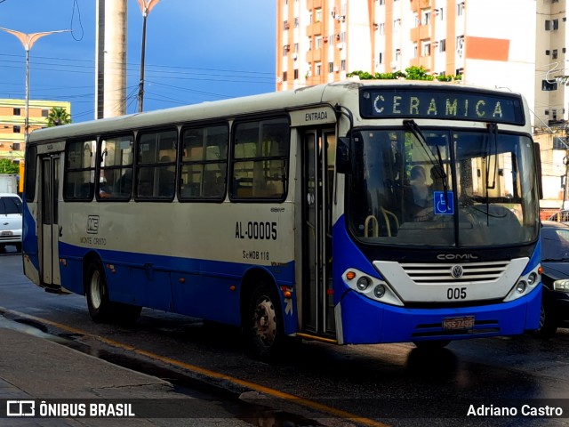Auto Viação Monte Cristo AL-00005 na cidade de Belém, Pará, Brasil, por Adriano Castro. Número da foto: #13203436.