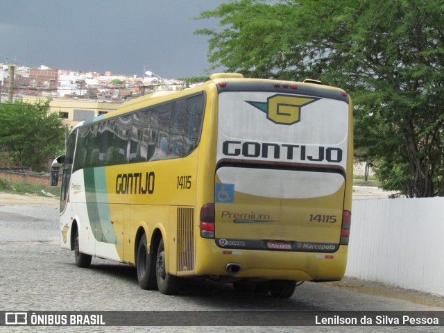 Empresa Gontijo de Transportes 14115 na cidade de Caruaru, Pernambuco, Brasil, por Lenilson da Silva Pessoa. Número da foto: #13203852.
