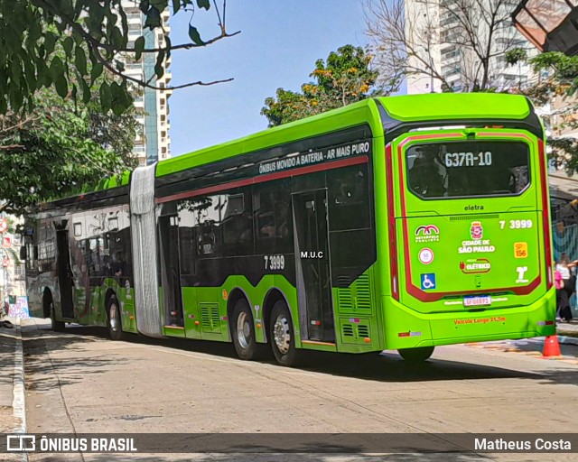 Viação Metrópole Paulista - Zona Sul 7 3999 na cidade de São Paulo, São Paulo, Brasil, por Matheus Costa. Número da foto: #13203015.