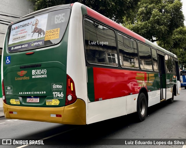 Viação Nossa Senhora de Lourdes B58049 na cidade de Rio de Janeiro, Rio de Janeiro, Brasil, por Luiz Eduardo Lopes da Silva. Número da foto: #13202423.