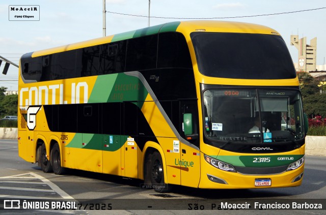 Empresa Gontijo de Transportes 23115 na cidade de São Paulo, São Paulo, Brasil, por Moaccir  Francisco Barboza. Número da foto: #13203644.
