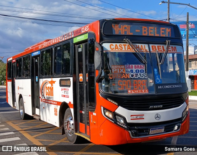 CSM Transporte e Turismo RT 003 na cidade de Belém, Pará, Brasil, por Samara Goes. Número da foto: #13202778.