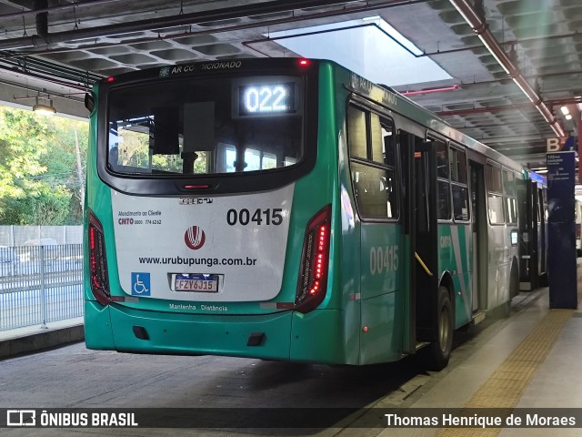 Auto Viação Urubupungá 00415 na cidade de Osasco, São Paulo, Brasil, por Thomas Henrique de Moraes. Número da foto: #13202395.