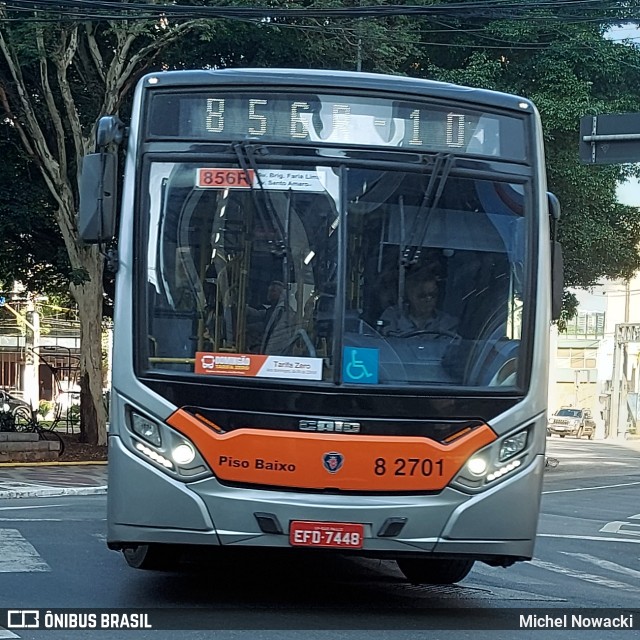 Viação Gato Preto 8 2701 na cidade de São Paulo, São Paulo, Brasil, por Michel Nowacki. Número da foto: #13203807.