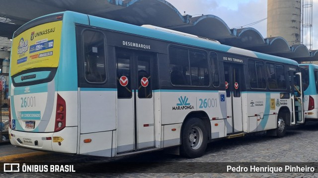 Maraponga Transportes 26001 na cidade de Fortaleza, Ceará, Brasil, por Pedro Henrique Pinheiro. Número da foto: #13203471.