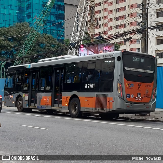 Viação Gato Preto 8 2701 na cidade de São Paulo, São Paulo, Brasil, por Michel Nowacki. Número da foto: #13203803.