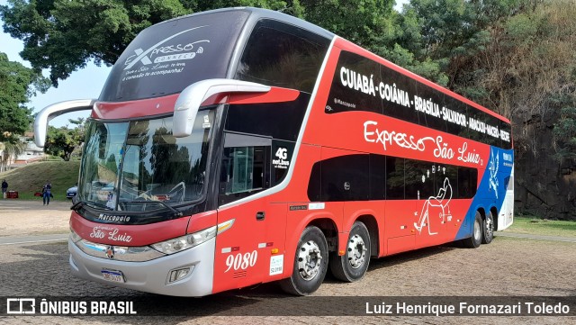 Expresso São Luiz 9080 na cidade de Campinas, São Paulo, Brasil, por Luiz Henrique Fornazari Toledo. Número da foto: #13202967.
