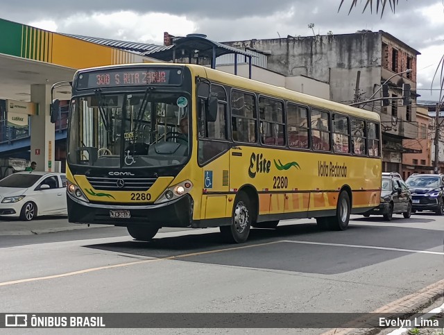 Viação Elite 2280 na cidade de Volta Redonda, Rio de Janeiro, Brasil, por Evelyn Lima. Número da foto: #13202579.