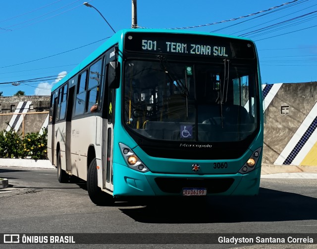VRS - Viação Roberto Santana 3060 na cidade de Aracaju, Sergipe, Brasil, por Gladyston Santana Correia. Número da foto: #13203843.