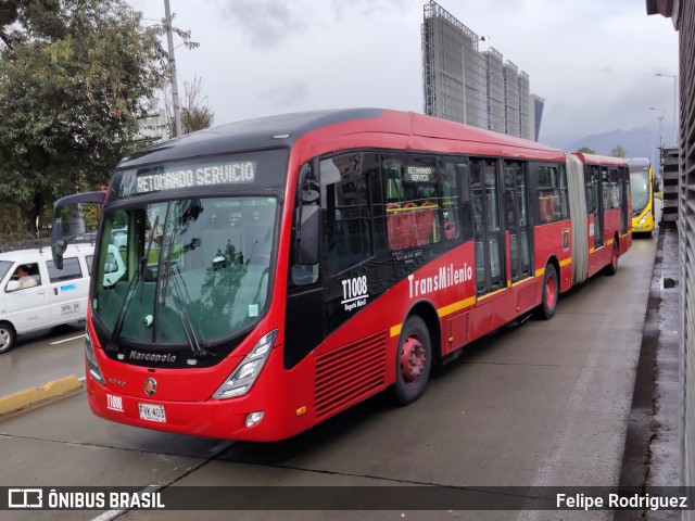 BMO - Bogotá Móvil T1008 na cidade de Bogotá, Colômbia, por Felipe Rodriguez. Número da foto: #13203100.