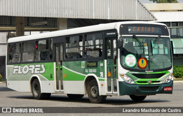 Transportes Flores RJ 128.042 na cidade de São João de Meriti, Rio de Janeiro, Brasil, por Leandro Machado de Castro. Número da foto: #13204095.