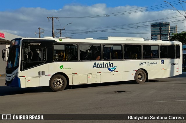 Viação Atalaia Transportes 6603 na cidade de Aracaju, Sergipe, Brasil, por Gladyston Santana Correia. Número da foto: #13203820.