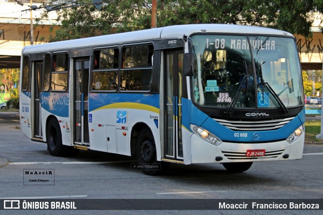 Viação Vaz 02 668 na cidade de Santo André, São Paulo, Brasil, por Moaccir  Francisco Barboza. Número da foto: #13267540.