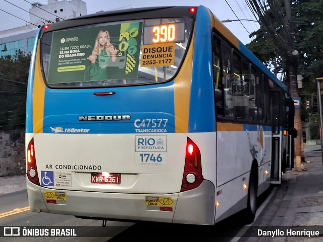 Viação Redentor C47577 na cidade de Rio de Janeiro, Rio de Janeiro, Brasil, por Danyllo Henrique. Número da foto: #13266426.