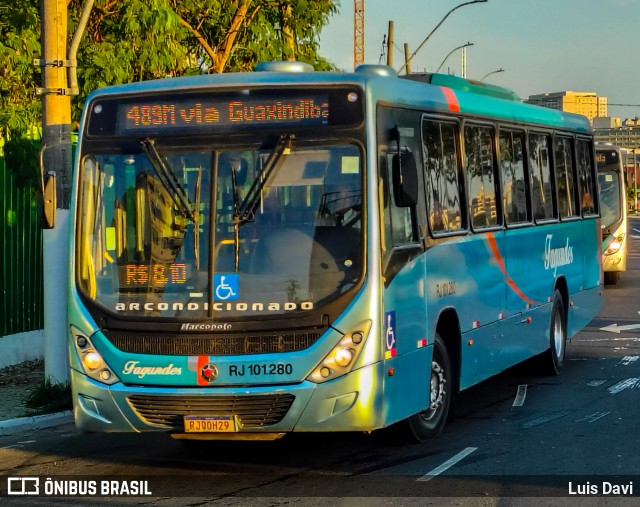 Auto Ônibus Fagundes RJ 101.280 na cidade de Niterói, Rio de Janeiro, Brasil, por Luis Davi. Número da foto: #13267048.