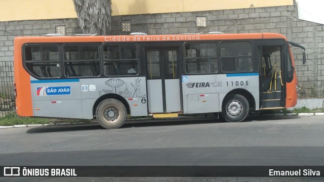 Auto Ônibus São João 11005 na cidade de Feira de Santana, Bahia, Brasil, por Emanuel Silva. Número da foto: #13266438.