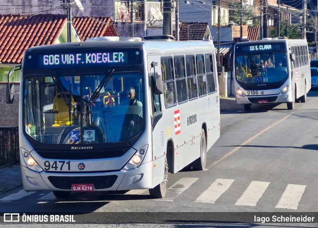 BluMob - Concessionária de Transporte Urbano de Blumenau 9471 na cidade de Blumenau, Santa Catarina, Brasil, por Iago Scheineider. Número da foto: #13266363.