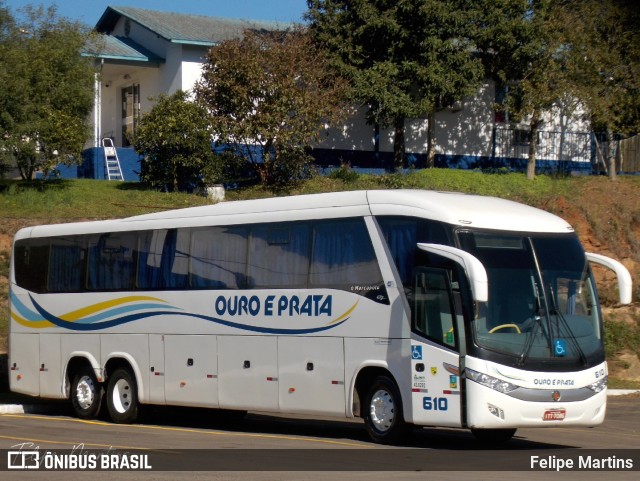 Viação Ouro e Prata 610 na cidade de Santana do Livramento, Rio Grande do Sul, Brasil, por Felipe Martins. Número da foto: #13266708.