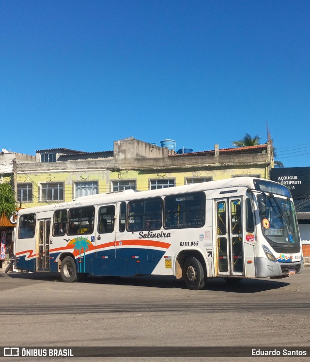 Auto Viação Salineira RJ 111.065 na cidade de São Pedro da Aldeia, Rio de Janeiro, Brasil, por Eduardo Santos. Número da foto: #13266526.