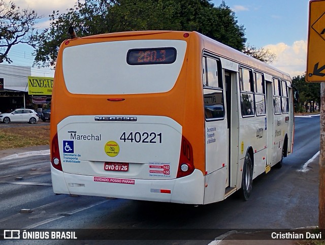 Auto Viação Marechal Brasília 440221 na cidade de Ceilândia, Distrito Federal, Brasil, por Cristhian Davi. Número da foto: #13266924.