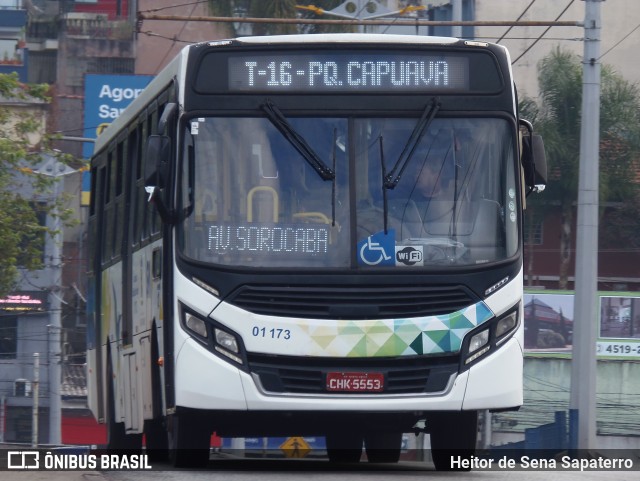 Viação Guaianazes 01 173 na cidade de Santo André, São Paulo, Brasil, por Heitor de Sena Sapaterro. Número da foto: #13267140.