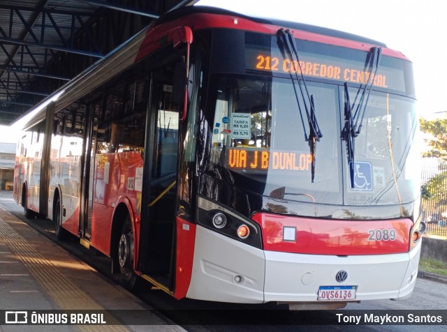 Itajaí Transportes Coletivos 2089 na cidade de Campinas, São Paulo, Brasil, por Tony Maykon Santos. Número da foto: #13266350.