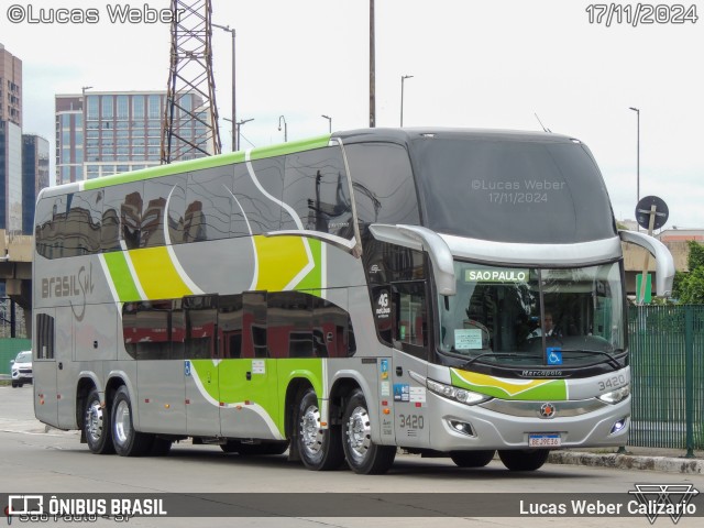 Brasil Sul Linhas Rodoviárias 3420 na cidade de São Paulo, São Paulo, Brasil, por Lucas Weber Calizario. Número da foto: #13292741.