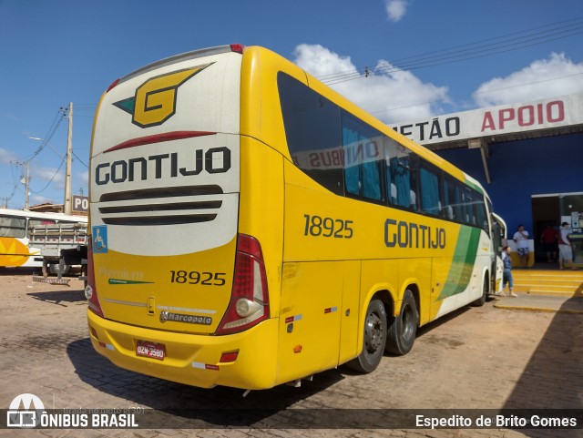 Empresa Gontijo de Transportes 18925 na cidade de Salinas, Minas Gerais, Brasil, por Espedito de Brito Gomes. Número da foto: #13290798.