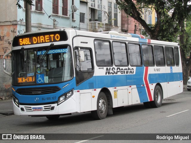 Viação Nossa Senhora da Penha RJ 188.127 na cidade de Rio de Janeiro, Rio de Janeiro, Brasil, por Rodrigo Miguel. Número da foto: #13291921.