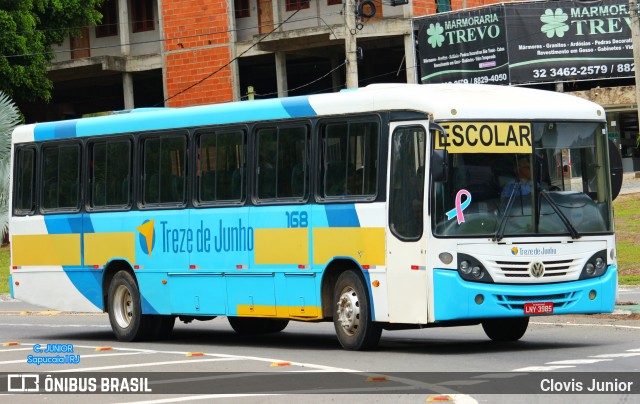 Viação Treze de Junho 168 na cidade de Sapucaia, Rio de Janeiro, Brasil, por Clovis Junior. Número da foto: #13292751.