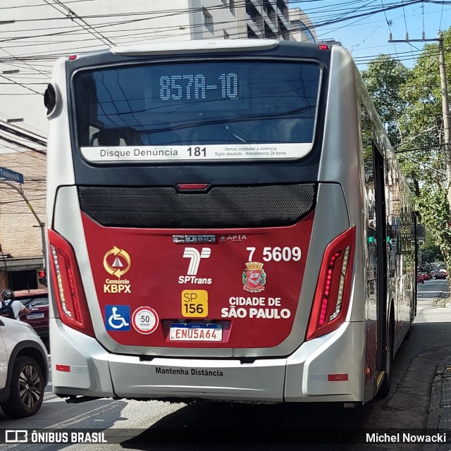 Nova Paineira Transportes Urbanos S.A 7 5609 na cidade de São Paulo, São Paulo, Brasil, por Michel Nowacki. Número da foto: #13293365.
