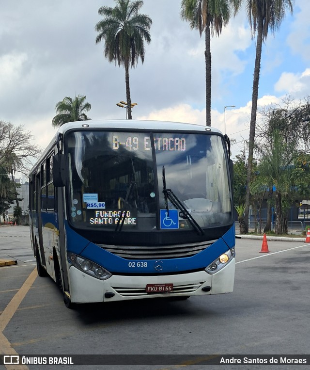 Viação Vaz 02 638 na cidade de Santo André, São Paulo, Brasil, por Andre Santos de Moraes. Número da foto: #13291886.