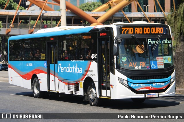 Viação Pendotiba RJ 211.028 na cidade de Rio de Janeiro, Rio de Janeiro, Brasil, por Paulo Henrique Pereira Borges. Número da foto: #13293213.