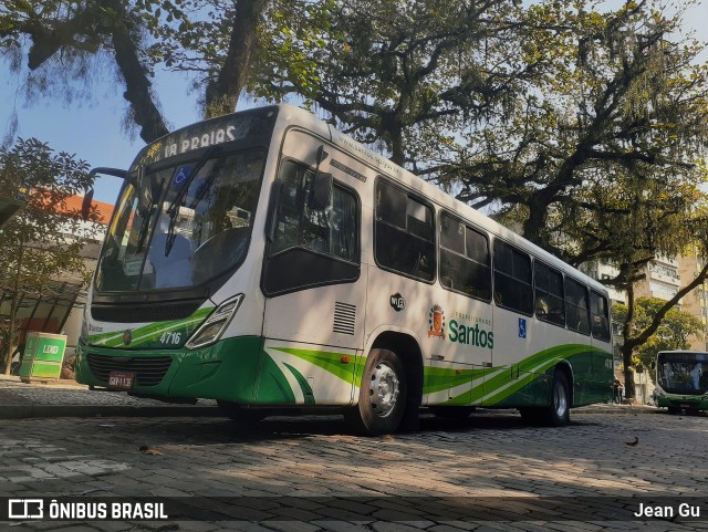 Viação Piracicabana Santos 4716 na cidade de Santos, São Paulo, Brasil, por Jean Gu. Número da foto: #13291031.