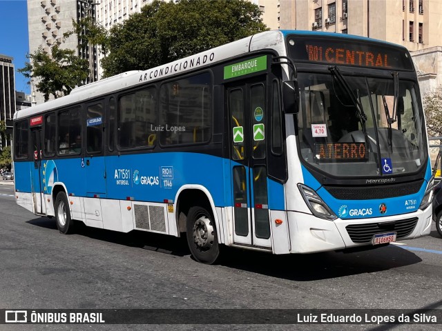 Viação Nossa Senhora das Graças A71581 na cidade de Rio de Janeiro, Rio de Janeiro, Brasil, por Luiz Eduardo Lopes da Silva. Número da foto: #13292425.