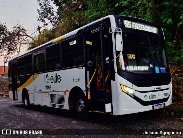 Viação Elite 2408 na cidade de Volta Redonda, Rio de Janeiro, Brasil, por Juliano Sgrigneiro. Número da foto: #13291583.